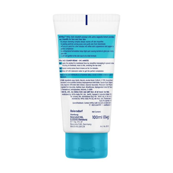Nivea Total Face Clean Up (100 ml) - Image 3