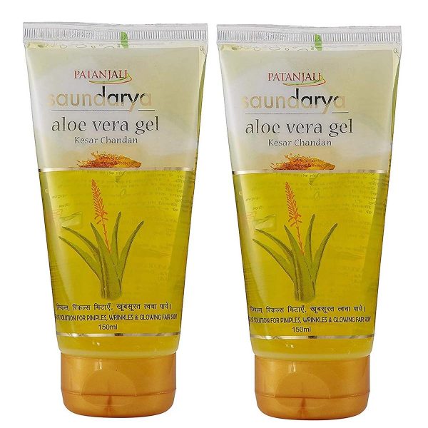 Patanjali Saundarya Aloe Vera Kesar Chandan Gel - 150 ml (Pack of 2)