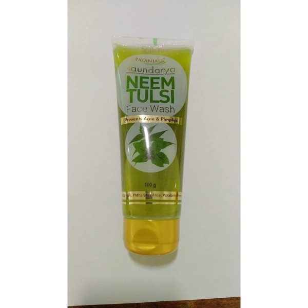 Patanjali Saundarya Neem Tulsi Face Wash - 100g (Pack of 4)
