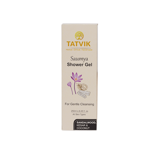 Tatvik Saumya Shower Gel Sandalwood, Kesar & Coconut (250ml)