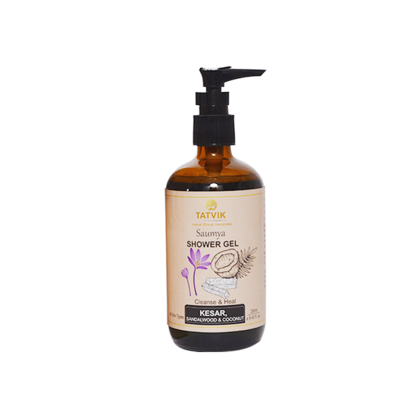Tatvik Saumya Shower Gel Sandalwood, Kesar & Coconut (250ml) - Image 2