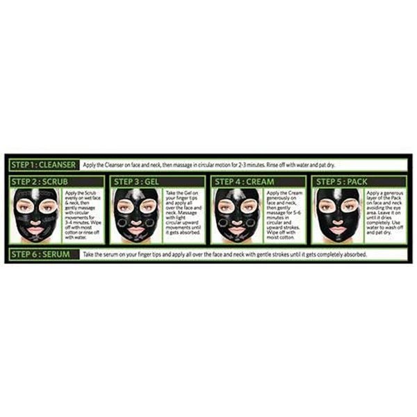 VLCC Activated Bamboo Charcoal Facial Kit (60gm) - Image 2