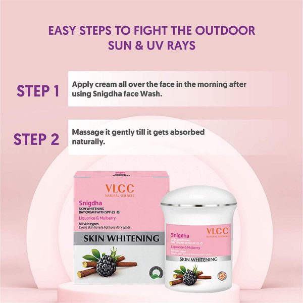 VLCC Snigdha Skin Whitening Day Cream With SPF 25 (50g) - Image 4