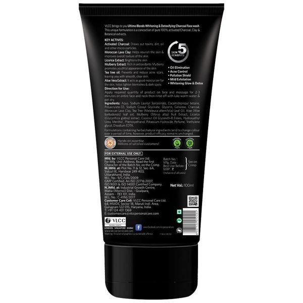 VLCC Ultimo Blends Charcoal Face Wash (100 ml) - Image 2