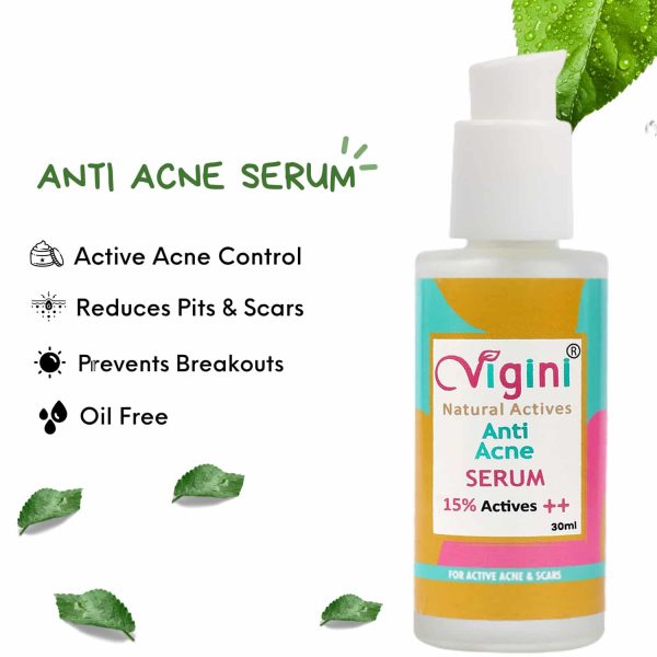 Vigini 15% Actives Anti-Acne Face Serum (30 ml) - Image 2