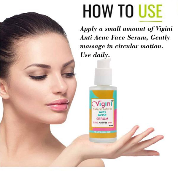 Vigini 15% Actives Anti-Acne Face Serum (30 ml) - Image 4
