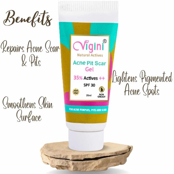 Vigini 35% Actives Anti Acne Pits & Scars Gel (20 ml) - Image 3