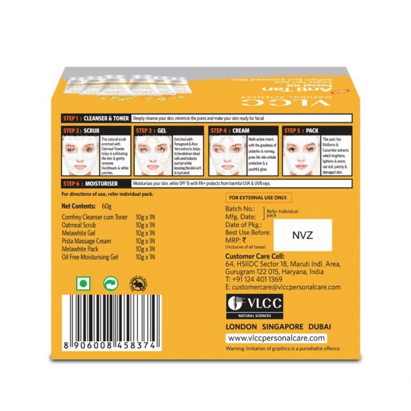 VLCC Anti Tan Single Facial Kit (60gm) - Image 2