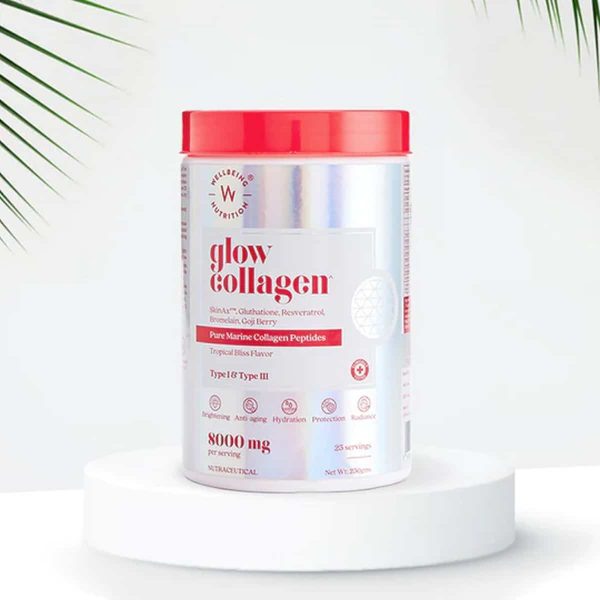 Wellbeing Nutrition Glow Collagen Tropical Bliss Flavour (250 g)