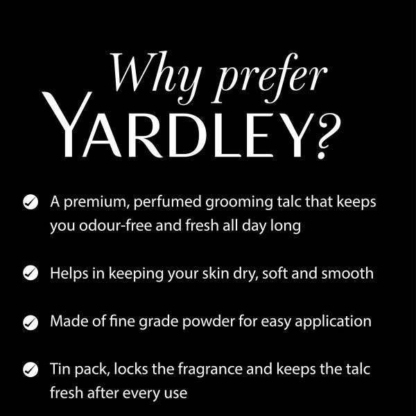 Yardley London Gold Deodorizing Talc for Men (100 g) - Image 3