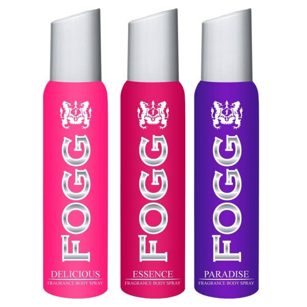 Fogg Delicious, Essence, Paradise Deodorants For Women, Pack of 3 (120 ml Each